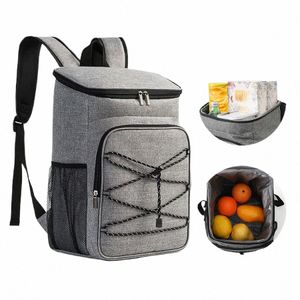 Ny stor kapacitetskylare ryggsäck bärbar reseläcksäker picknick lunchpåsar för kvinnor män hållbar insulati väska n4y5#