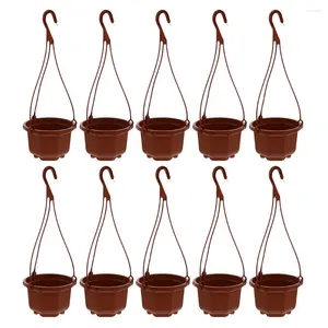 Vases 10 Sets Chlorophytum Pot Plant Container Decorative Flowerpot Hanging Strawberry Plastic Orchid