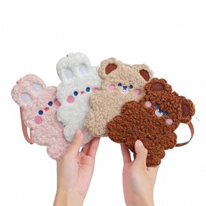 women Credit ID Card Case Bear Plush Carto Card Holders Card Storage Cover Korean Case Acc Ctrol 53sV#