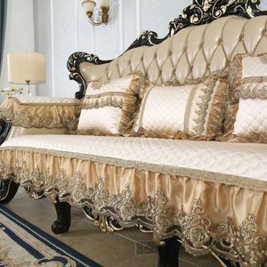 Krzesło Covers European pikowanie sofa poduszka luksusowy koronkowy krawędź antypoślizgowa dekoracja salonu kanapa okładka