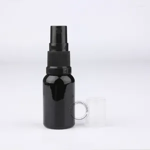 Storage Bottles 10 X 15ml Black Essential Oil Bottle 1/2 Oz Glass Spray 15cc Mini Perfumes Atomizer Sprayer