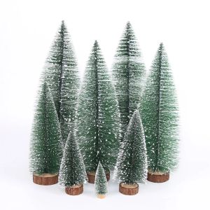 40 cm konstgjorda julgranar Snow Pine Tree Desktop Decorative Mini Christmas Tree Ornament Navidad Xmas Decorations Nytt år