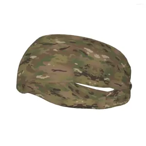 Basker anpassade militär camo kamouflage armé träning svettband män kvinnor non glid snabb torkning pannband fotboll