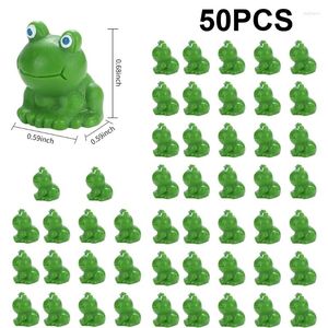 Dekoracje ogrodowe 50pcs miniaturowe figurki żywiczne zwierzęta ozdoby do krajobrazu Dollhouse Birthday Room Pokój