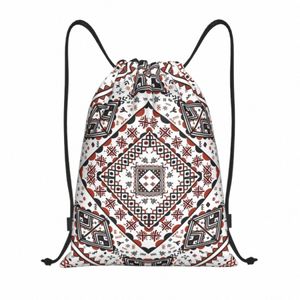 カスタムKabyle Pottery Berber Motifs Drawstring Backpack Bag