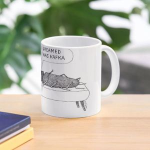 Kupalar Kafka ve Freud Coffee Mug Fincan Set Set Sevimli Güzel Çay Termal Taşıma