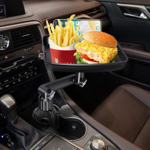 Автомобильный стол 360 ° Поворотная рука съесть рабочую корзину напиток пищевая кофевальная держателя лоток автомобиль ноутбук компьютерный стол