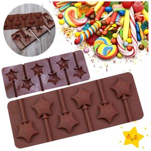 Stampi da forno riutilizzabili capacità torta silicone caramelle lecca-lecca 8 dolci cioccolato duro teglia antiaderente