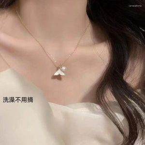 Kedjor Gioio Shell Fishtail Necklace For Women Light Luxury 2024 NICHE CLAVICLE CHAIN ​​Sweater Autumn and Winter Non-Fading AC