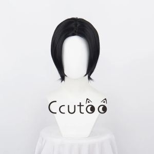 Perucas Oosaki Nana Peruca de Anime NANA Curto Preto Cabelo Sintético Central Couro Cabeludo Despedida Estilo Perucas Cosplay + Peruca Cap