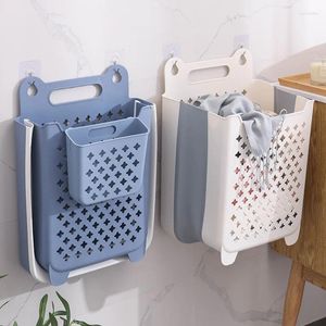 Laundry Bags Wall-Mounted Folding Dirty Clothes Storage Basket Household Design