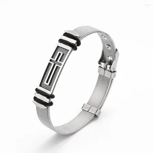 Bangle Trend rostfritt stål God Cross Armband Charmiga herrmode smycken Tillbehör Party Valentine's Day Gift