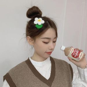 Accessori per capelli Dolci ragazze per bambini Regalo floreale Peluche Barrettes stile coreano Forcina per donna Clip BB in feltro di lana