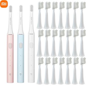 Tandborste Ny Xiaomi Mijia Electric Tandborste T100 Smart Sonic Brush Ultrasonic Whitening Teeth Vibrator Wireless Oral Hygiene Cleaner