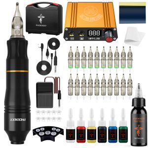 Machine Complete Tattoo Kit Tattoo Pen Hines with Power Supply Tattoo Inks Accessories Supplies Needl Diy Body Art Design Tools Set