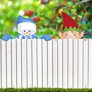 Decorações de Natal Temático Cerca Peeker Decoração Jardim Elf Natal Quintal Feriado