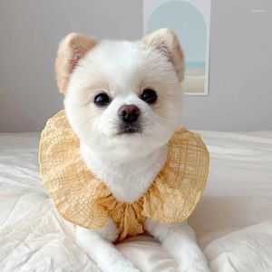 犬のアパレルかわいい服夏の薄いペットイブニングドレスビチョン通気性プルオーバーソリッドカラー子犬ビキニ製品