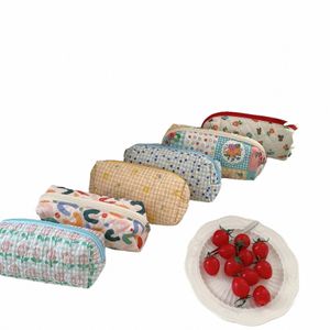 Liberty Small Makeup Bag Quilt Cott Canvas Women Zipper化粧品オーガナイザーCute Make Up Pouch Portable Toyreatry Pencil Case C7HG＃