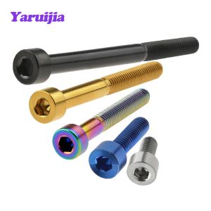 Yaruijia Titanium Bolts M5/M6x10/12/15/16/18/20/23/25/30-65mm AllenキーネジMTB/ロード自転車シートポスト6PCS