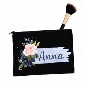Personalisierte Make-up-Tasche mit Namen, Kosmetiktasche, Reise-Toilettenartikel-Organizer, Geburtstag, Urlaub, Hochzeit, Geschenke für Sie L8ex #