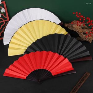 Decorative Figurines 33cm/13ich Large Silk Fan Chinese Japanese Style Folding Home Decoration Craft Gift Wedding Party Dance Hand Souvenir