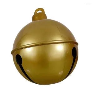 Decorazione per feste Palloncino decorativo natalizio con campana 60 cm Stampa divertente all'aperto Palla giocattolo gonfiabile in PVC Artigianato Regali Ornamenti