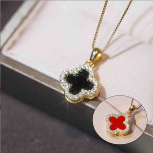 double-faced 4 Four-leaf clover charm necklace designer for women agate Pearl Charm Diamond Gold Jewelry Valentine's Day gift