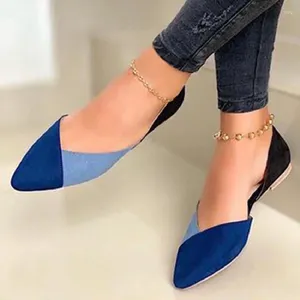 Casual Shoes 2024 Pointed Toe Slip Female Office Ballerina Fashion Flat Comfortable Mixed Colors Ladies Loafers