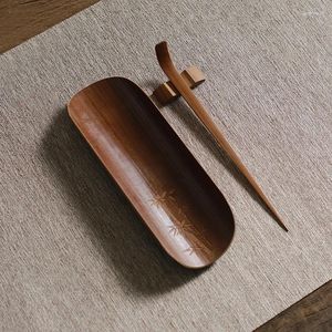 TEAWARE SETS 2024 3 PCS Natural Bamboo Tea Tools Njut av med Friends Family for Brewing Ceremony redskapsuppsättning utsökta