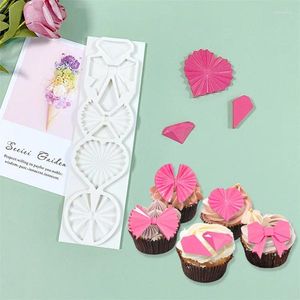 Bakning mögel cupcake dekoration chokladverktyg kreativ origami kärlek pärla båge fondant silikon mögel kakan tillbehör