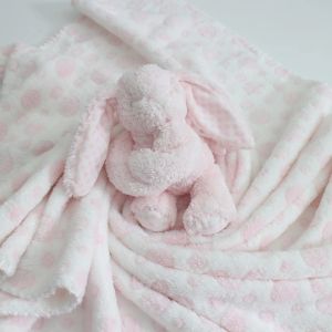 2 Piece Plush 75*100cm Baby Security Sleep Blanket 6 Style Stuffed Animal Set Pink Bunny Newborn Baby Gift