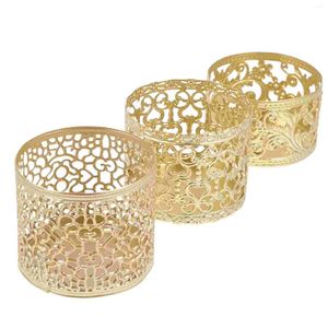 Kerzenhalter 3 PCs Candlestick Hochzeit Tisch Dekor Home hohl schmiedeeiserne Kerzenhalter künstlerisch out hohlout-out