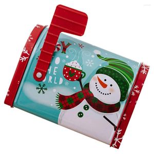 Storage Bottles Christmas Tinplate Box Cookie Container Chocolate Tea Treat Small Gift