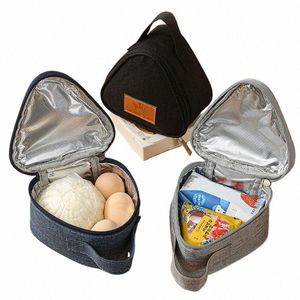 breakfast Insulati Thermal Bag Small Triangular Rice Ball Lunch Box Bags Cute Portable Food Bento Fresh Pouch for Women Kids Y9M4#