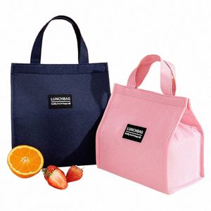 Alta capacidade portátil Oxford Lunch Bags Thermal Picnic School Food Bento Bags isolado Fresh Cooler Tote Storage Ctainer a8xR #