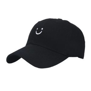 Smiley Face Trucker Hat Yıkanmış Baba Şapkası Erkekler Kadın Sevimli Beyzbol Kapakları Yapılandırılmamış Gülümsemeli Şapka