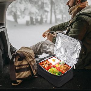 Servis USB camping elektrisk lunchlåda oxford tyg termisk väska bärbar håll varm värmare påse för bilresepicknick