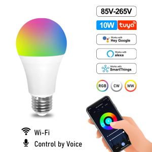 LED Bulb WIFI bluetooth Smart RGB Dimmable Lamp RGBCW Lights IR Remote or Tuya Smart Wifi Control Work With Alexa Google Home