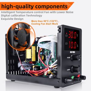 DC Power Supplies Adjustable Switching Voltage Regulator 30V10A/30V5A Laboratory Power Supply USB Interface LED Drone Charging