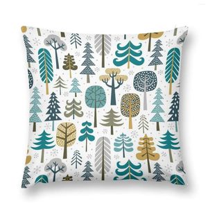 Kissen Snowy Woods / Weißer Überwurf, luxuriöses Sofa-S-Bezugsset