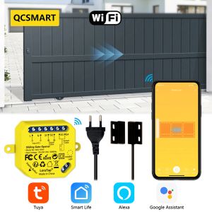 Kontroll Tuya WiFi Gliding Gate Garage Opener Controller Switch Smart Life Remote Voice Control av Alexa Google Home