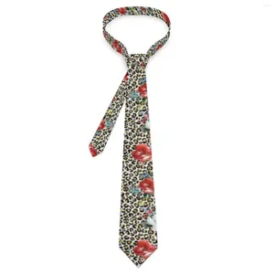 Bow Ties Gold Leopard Print Tie Red White Floral Cool Fashion Neck For Men Business Quality Collar Graphic Slips Accessories