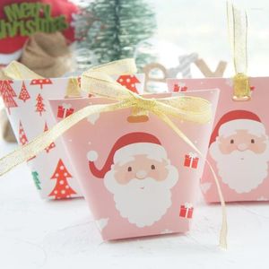 Gift Wrap 30pcs Merry Christmas Santa Claus Tree Print Paper Box Cookie Candy Boxes Packaging As