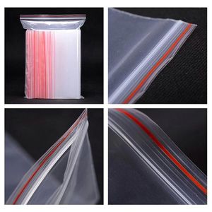 Gift Wrap 100pcs/lot Reclosable Pouches For Packaging Transparent Plastic Bags Mini Bag Food Storage Large Size