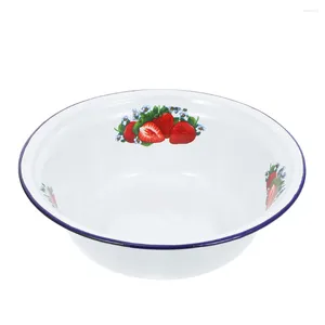 Учебная посуда наборы корейская лапша эмалевая бассейн из нержавеющей стали, миска, ресторан, ресторан, суп -сервер