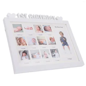 Frames Memorial Gifts Growth Po Frame Baby Shower White First Year Picture Milestone