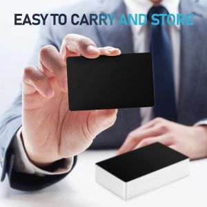 50 PCS Metal Aluminium Sheet Laser Marking Visit Card Black Cards Blank DIY Utskrivbar för sublimering