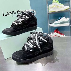 Luxury Shoes Lanvine Shoess Shoes Casual Sneakers Langfan Bread Shoes Fashion Show Dad Shoes Thick Shoelaces Stora klackar Tongue Casual Shoes Sport och Fashio