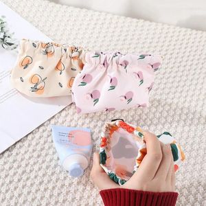 Förvaringspåsar Portable Cosmetics Coin Wire Holder Pouch Bag Earphone Card Lipstick Auto Close Organizer Travel Smycken