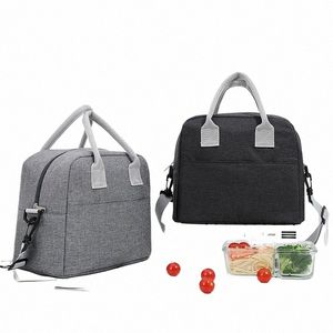 Lunchväska med axelbandhandtag Cooler Bag Kvinnor Portable Food Bag For Work Student Thermal Lunch Box Kyl G0GW#